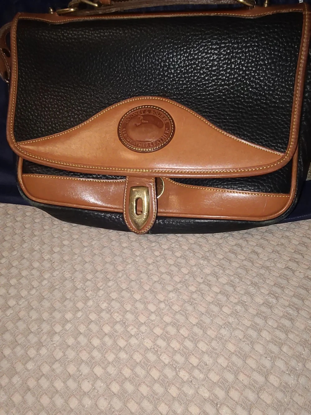Dooney & Bourke Black and Tan Leather Purse